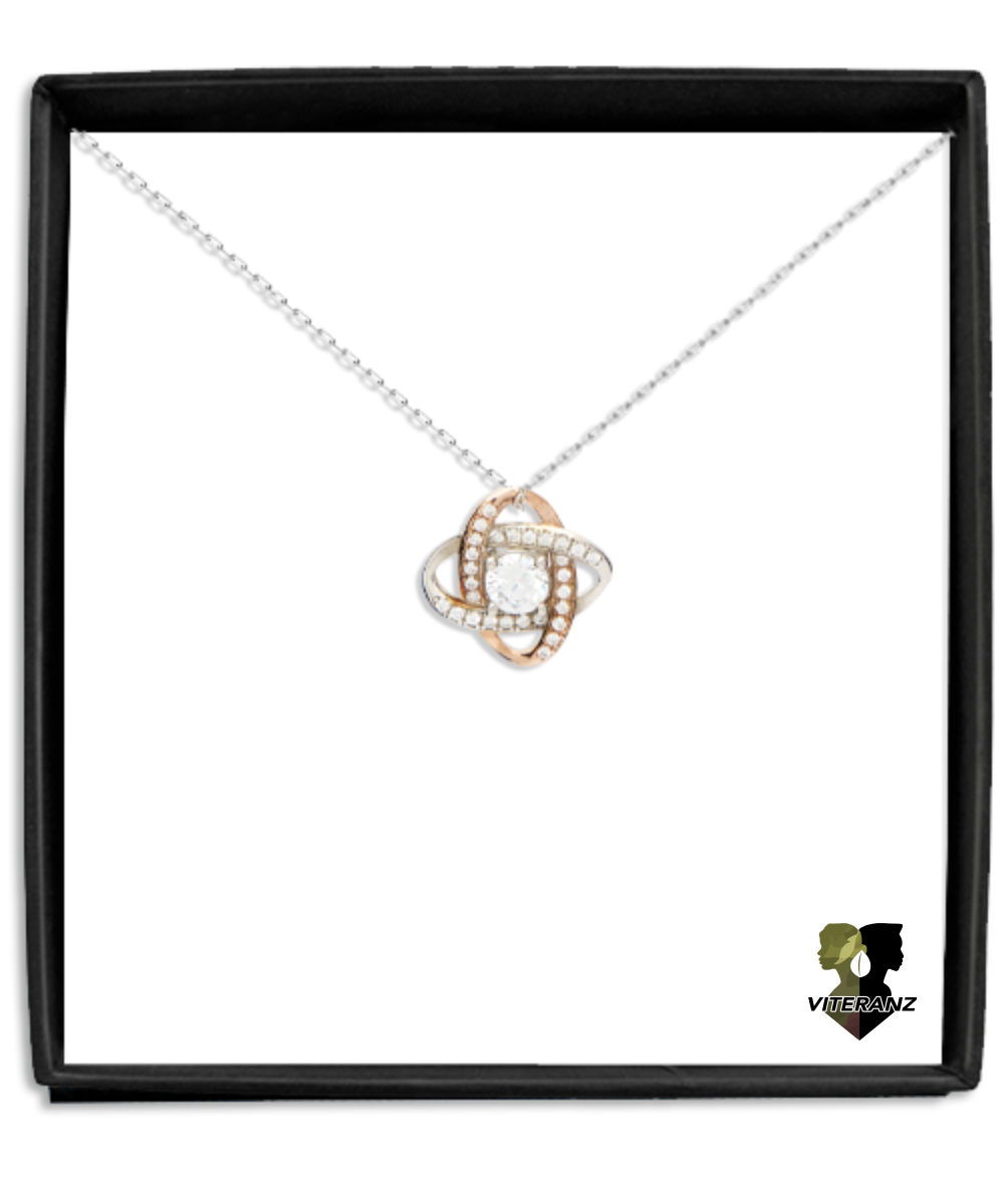 Viteranz - Love Knot Rose Gold Necklace