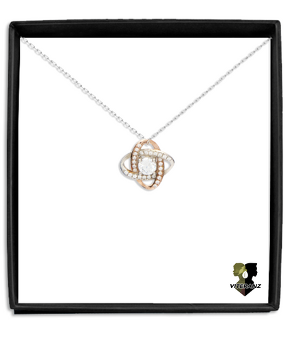 Viteranz - Love Knot Rose Gold Necklace